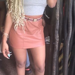 Faux Leather Skirt